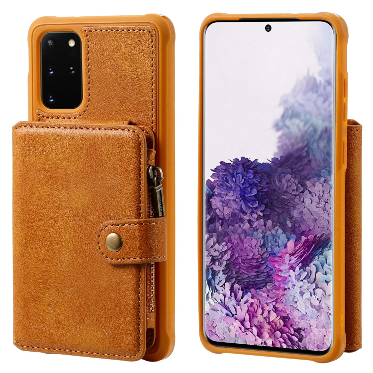 Zipper Shockproof Protective Case with Card Slots & Bracket & Photo Holder & Wallet Function, For Galaxy S20, For Galaxy S20+, For Galaxy S20 Ultra