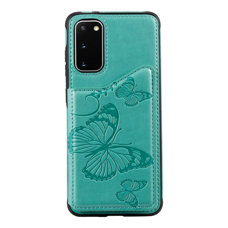 Butterfly Embossing Pattern Shockproof Protective Case with Holder & Card Slots & Wallet, For Galaxy S20, For Galaxy S20 Plus, For Galaxy S20 Ultra