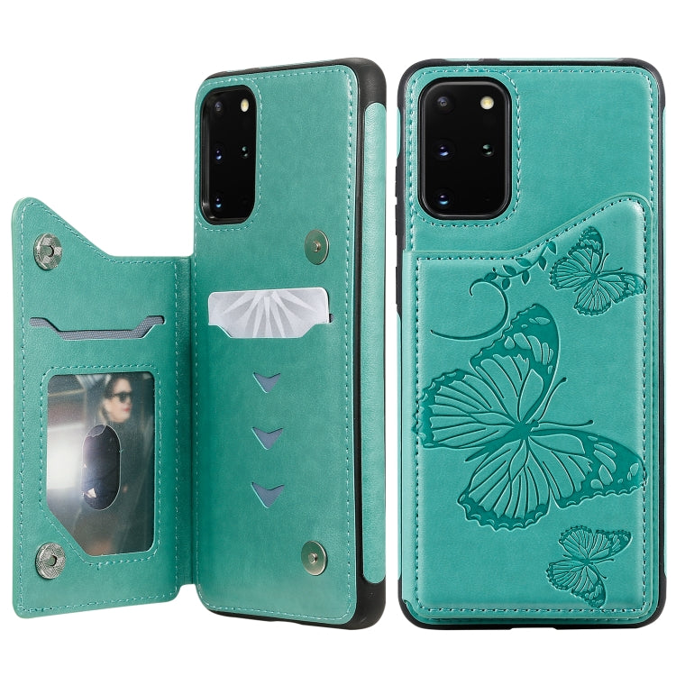 Butterfly Embossing Pattern Shockproof Protective Case with Holder & Card Slots & Wallet, For Galaxy S20, For Galaxy S20 Plus, For Galaxy S20 Ultra