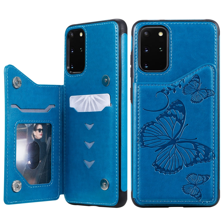 Butterfly Embossing Pattern Shockproof Protective Case with Holder & Card Slots & Wallet, For Galaxy S20, For Galaxy S20 Plus, For Galaxy S20 Ultra