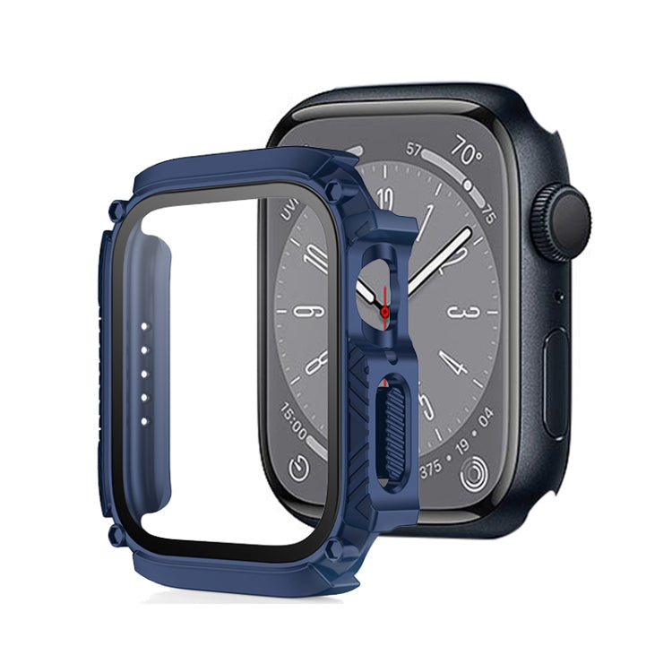 Screen Tempered Glass Film Armor Waterproof Watch Case, For Apple Watch Series 8&7 45mm, For Apple Watch Series 8&7 41mm