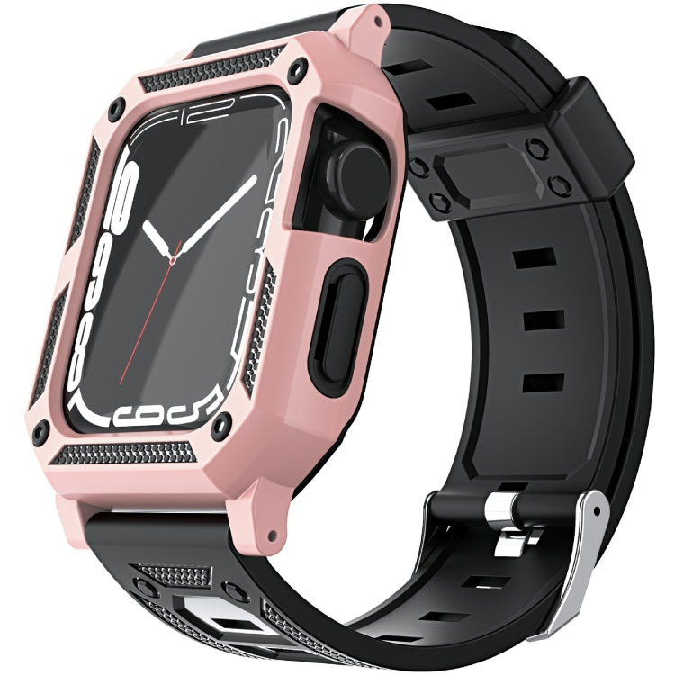 Military Silicone Watch Band + Watch Case Set, For Apple Watch Series 8&7 45mm / SE 2&6&SE&5&4 44mm, For Apple Watch Series 8&7 41mm / SE 2&6&SE&5&4 40mm