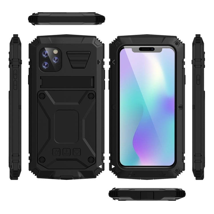 Shockproof Waterproof Dust-proof Metal + Silicone Protective Case with Holder