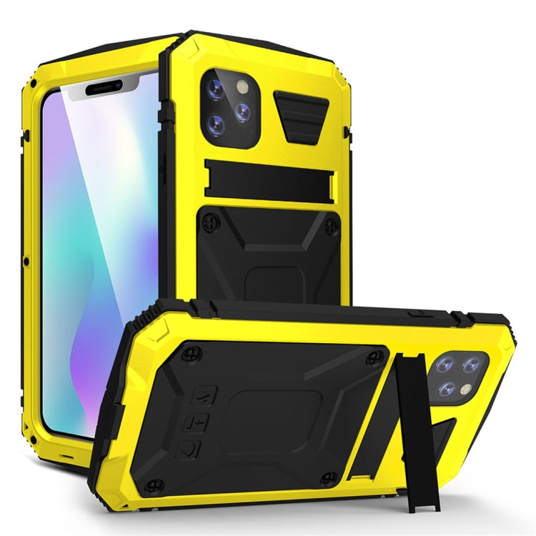 Shockproof Waterproof Dust-proof Metal + Silicone Protective Case with Holder