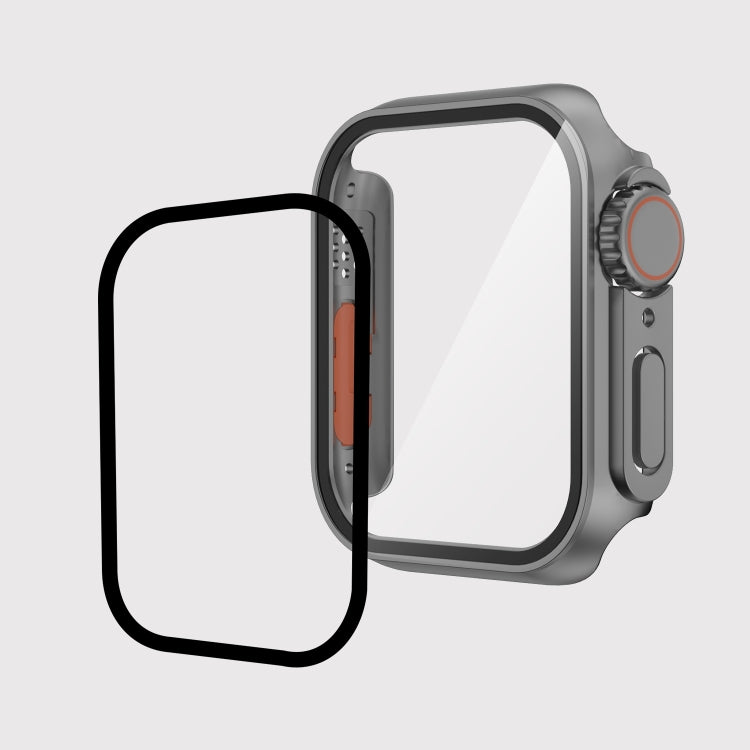 For Apple Watch Series 9 / 8 / 7 45mm Film PC Watch Case with Detachable Button, For Apple Watch Series 9 / 8 / 7 45mm