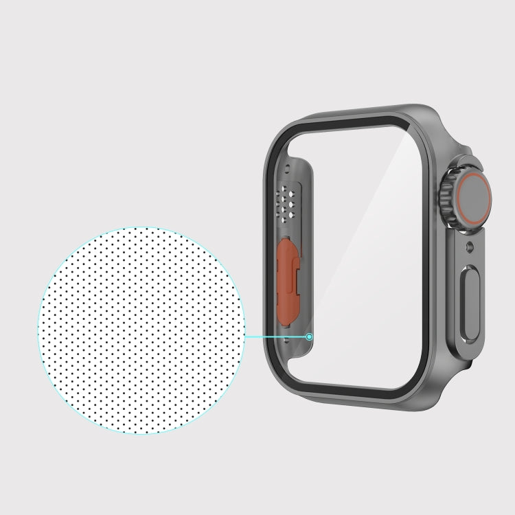 For Apple Watch Series 9 / 8 / 7 45mm Film PC Watch Case with Detachable Button, For Apple Watch Series 9 / 8 / 7 45mm
