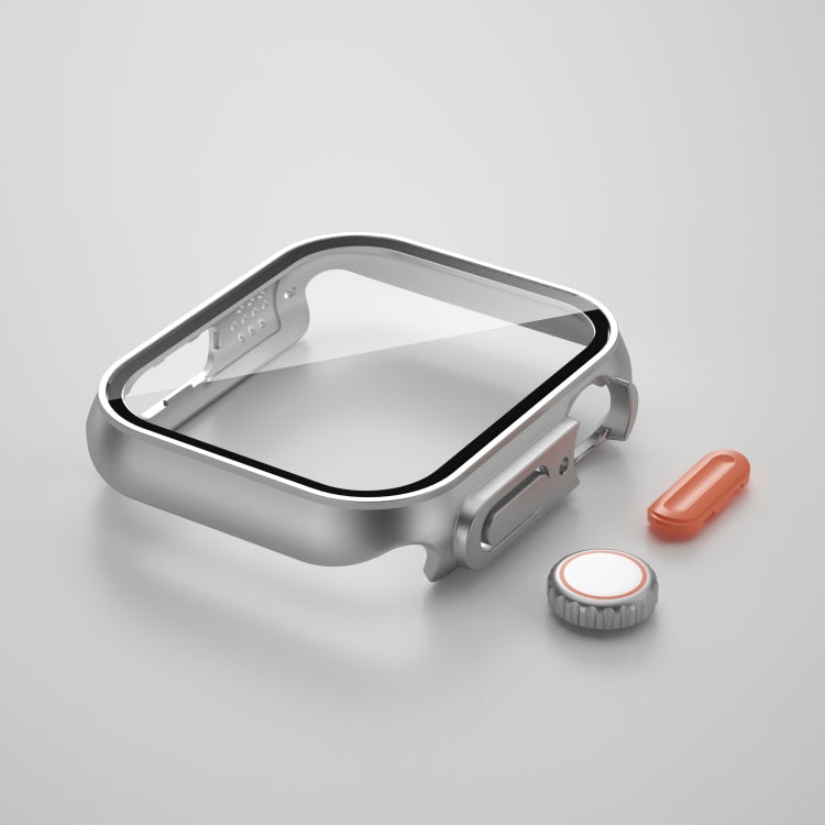 For Apple Watch Series 9 / 8 / 7 45mm Film PC Watch Case with Detachable Button, For Apple Watch Series 9 / 8 / 7 45mm