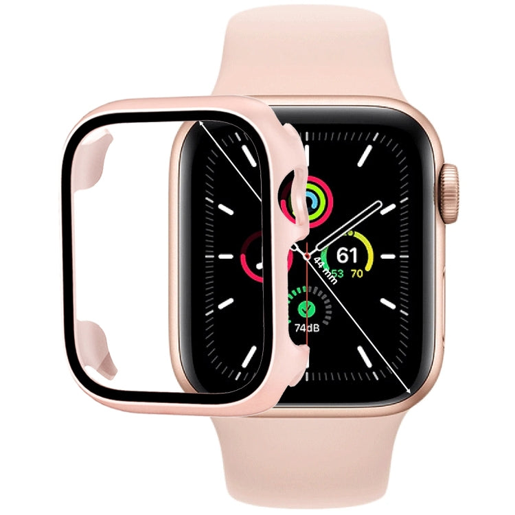 Tempered Glass Film PC Watch Case, For Apple Watch Series SE 3&SE 2&6&SE&5&4 40mm, For Apple Watch Series SE 3&SE 2&6&SE&5&4 44mm