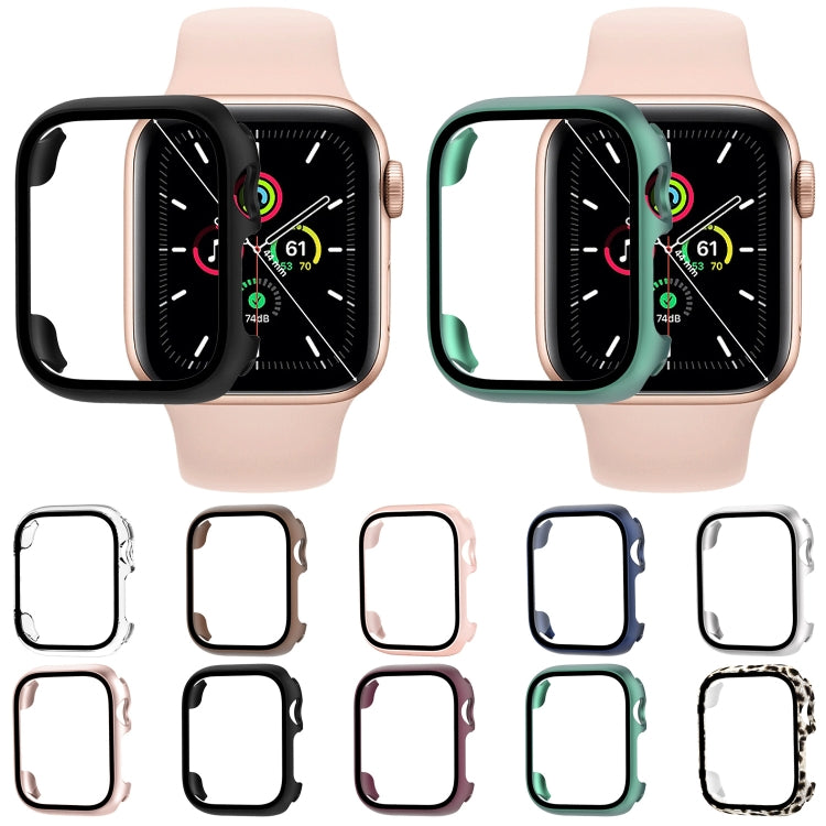 Tempered Glass Film PC Watch Case, For Apple Watch Series SE 3&SE 2&6&SE&5&4 40mm, For Apple Watch Series SE 3&SE 2&6&SE&5&4 44mm