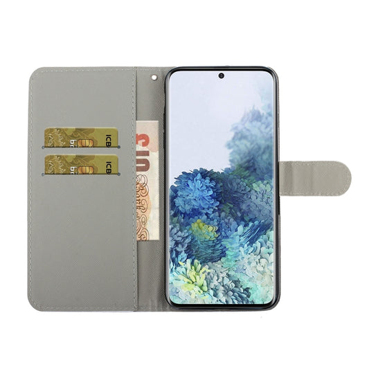Side angle showing protective flip cover with built-in kickstand holder