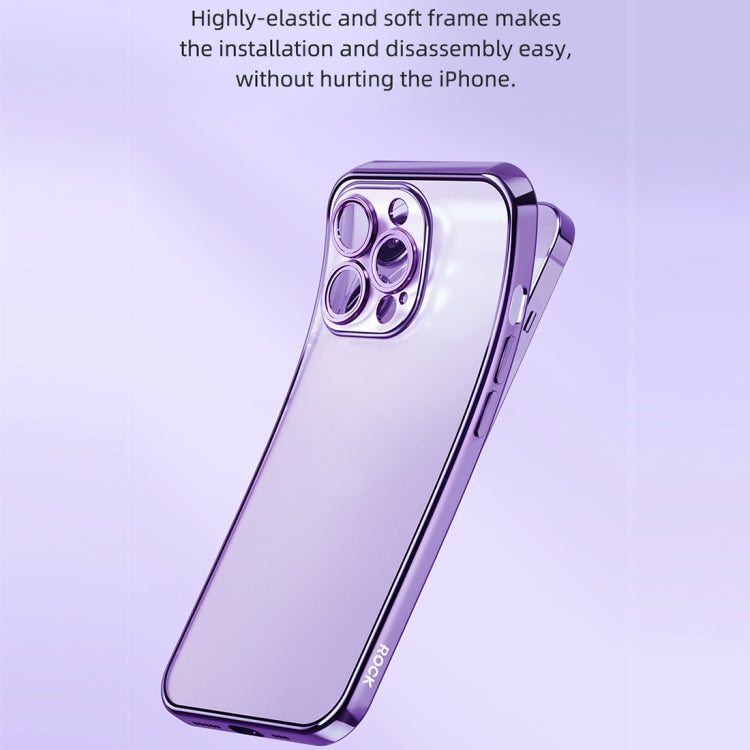 Coque de téléphone plaquée givrée ROCK, pour iPhone 14, iPhone 14 Plus, iPhone 14 Pro, iPhone 14 Pro Max