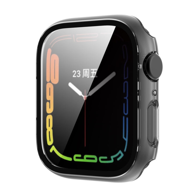 Tempered Glass Film Plating PC Watch Case, For Apple Watch Series 9 / 8 & 7 45mm, For Apple Watch Series 9 / 8 & 7 41mm