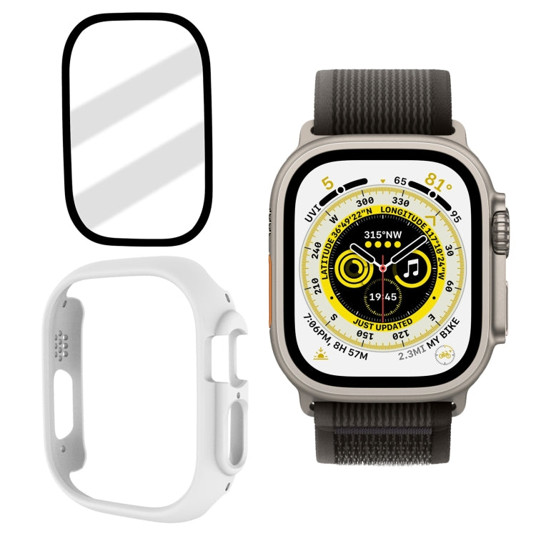Tempered Glass Film Frosted PC Watch Case, For Apple Watch Ultra 49mm / Apple Watch Ultra 2 49mm, For Apple Watch Ultra 49mm / Apple Watch Ultra 2 49mm / Apple Watch Ultra 2 49mm