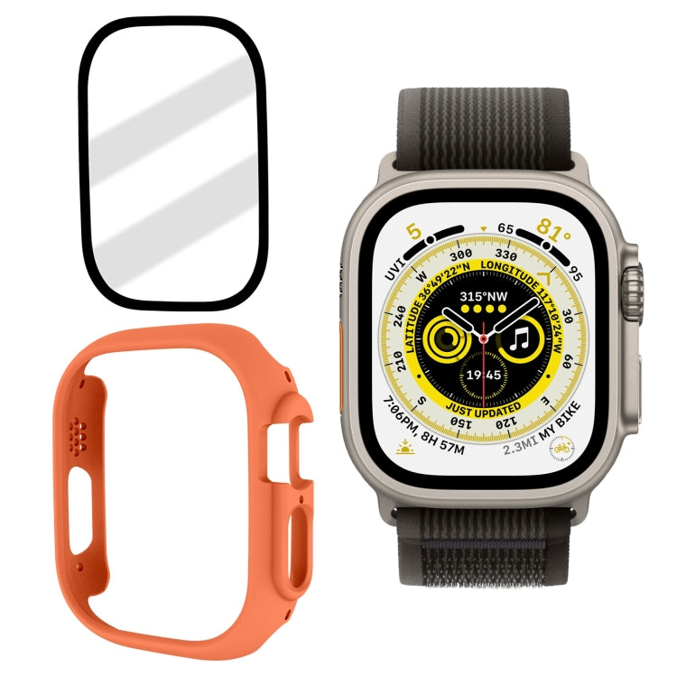Tempered Glass Film Frosted PC Watch Case, For Apple Watch Ultra 49mm / Apple Watch Ultra 2 49mm, For Apple Watch Ultra 49mm / Apple Watch Ultra 2 49mm / Apple Watch Ultra 2 49mm