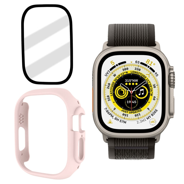 Tempered Glass Film Frosted PC Watch Case, For Apple Watch Ultra 49mm / Apple Watch Ultra 2 49mm, For Apple Watch Ultra 49mm / Apple Watch Ultra 2 49mm / Apple Watch Ultra 2 49mm
