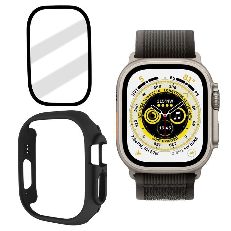 Tempered Glass Film Frosted PC Watch Case, For Apple Watch Ultra 49mm / Apple Watch Ultra 2 49mm, For Apple Watch Ultra 49mm / Apple Watch Ultra 2 49mm / Apple Watch Ultra 2 49mm