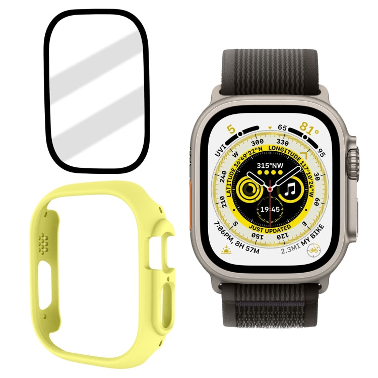 Tempered Glass Film Frosted PC Watch Case, For Apple Watch Ultra 49mm / Apple Watch Ultra 2 49mm, For Apple Watch Ultra 49mm / Apple Watch Ultra 2 49mm / Apple Watch Ultra 2 49mm
