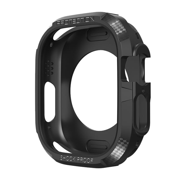Three-proof TPU Carbon Fiber Protective Case, For Apple Watch Ultra 49mm / Apple Watch Ultra 2 49mm