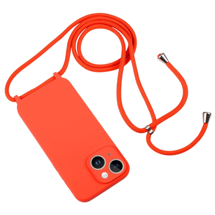 Crossbody Lanyard Liquid Silicone Case, For iPhone 14