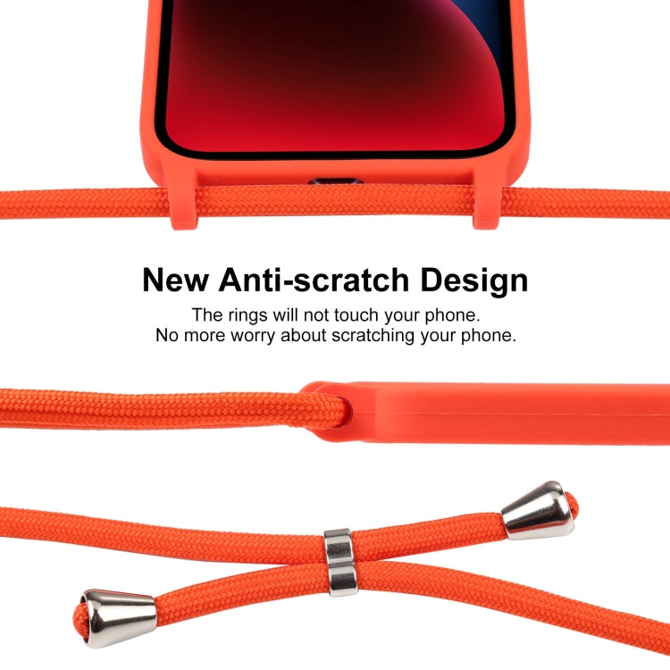 Crossbody Lanyard Liquid Silicone Case, For iPhone 14