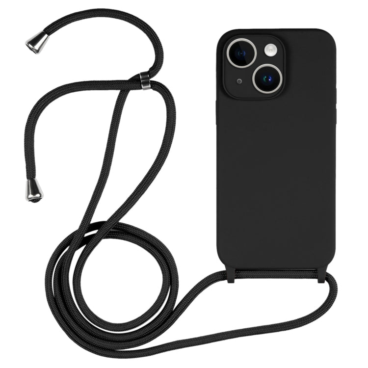 Crossbody Lanyard Liquid Silicone Case, For iPhone 14