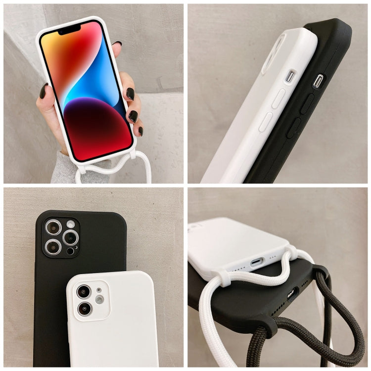 Crossbody Lanyard Liquid Silicone Case, For iPhone 14