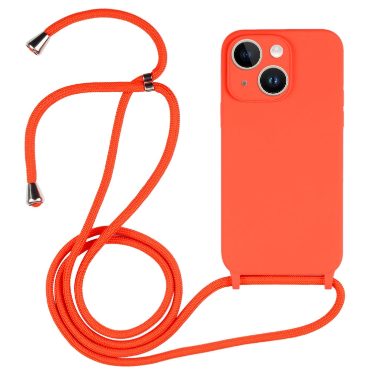 Crossbody Lanyard Liquid Silicone Case, For iPhone 14 Plus