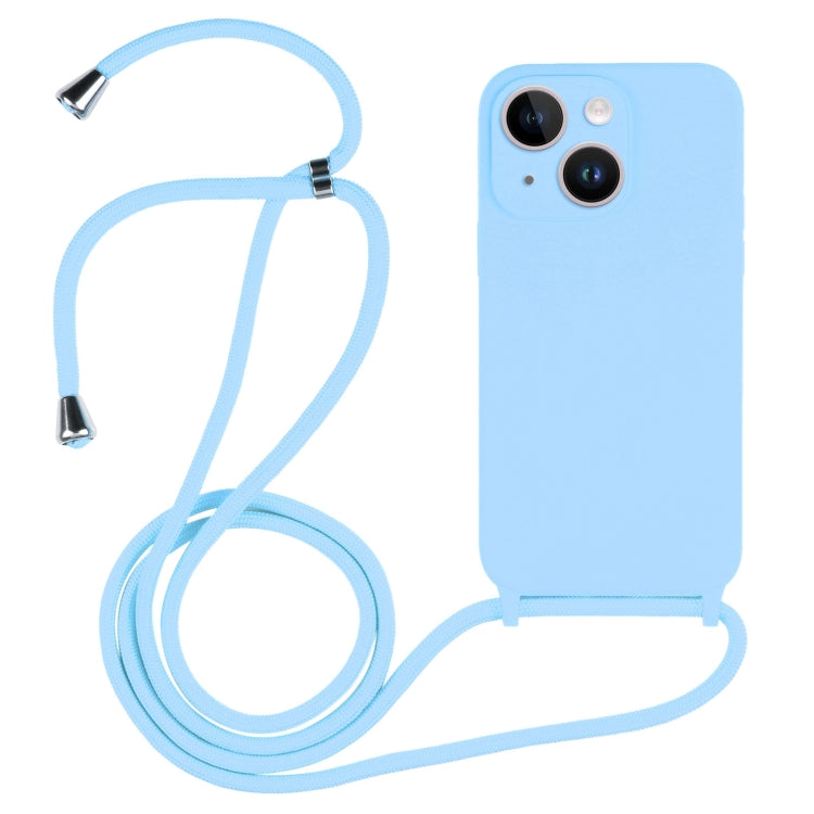 Crossbody Lanyard Liquid Silicone Case, For iPhone 14 Plus