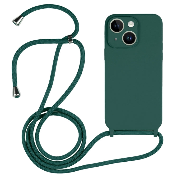 Crossbody Lanyard Liquid Silicone Case, For iPhone 14 Plus