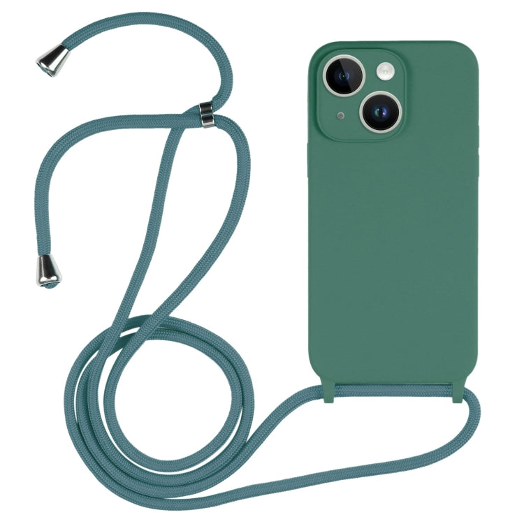 Crossbody Lanyard Liquid Silicone Case, For iPhone 14 Plus