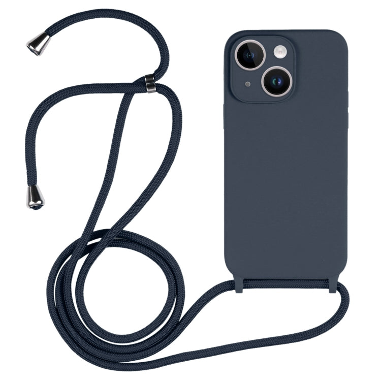 Crossbody Lanyard Liquid Silicone Case, For iPhone 14 Plus