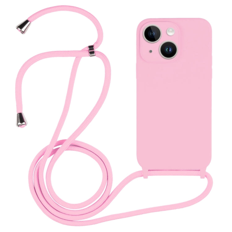 Crossbody Lanyard Liquid Silicone Case, For iPhone 14 Plus