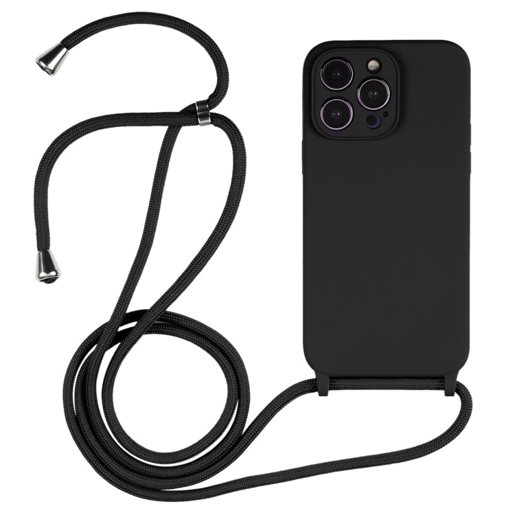 Crossbody Lanyard Liquid Silicone Case, For iPhone 14 Pro