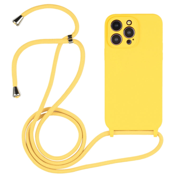 Crossbody Lanyard Liquid Silicone Case, For iPhone 14 Pro