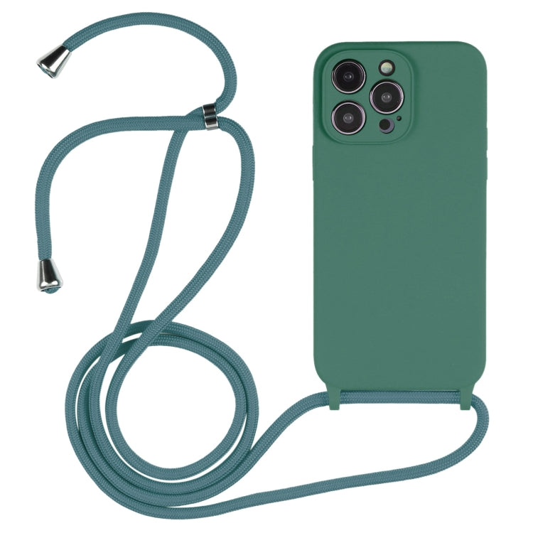 Crossbody Lanyard Liquid Silicone Case, For iPhone 14 Pro