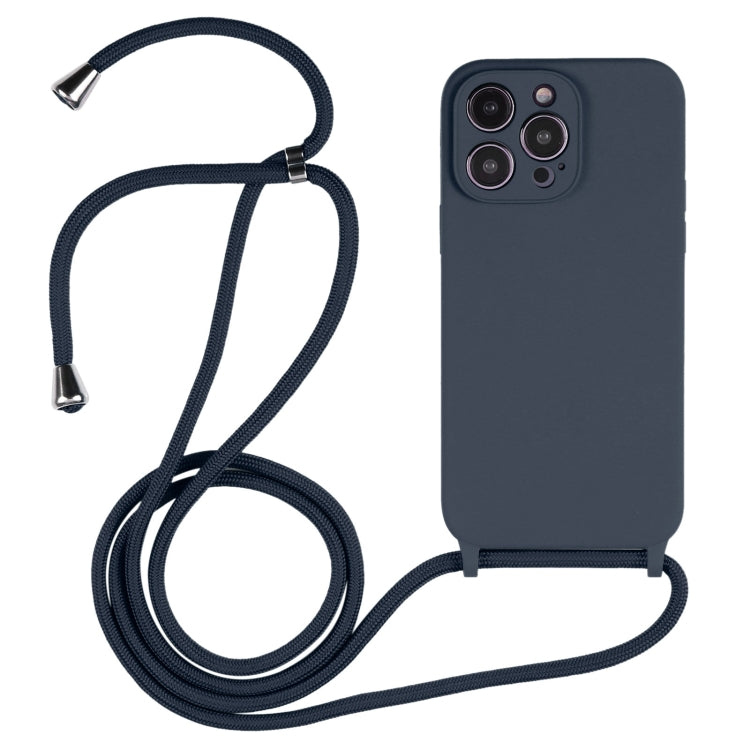 Crossbody Lanyard Liquid Silicone Case, For iPhone 14 Pro