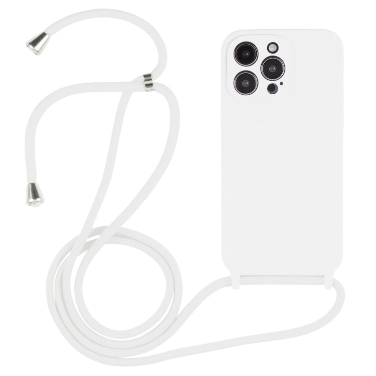 Crossbody Lanyard Liquid Silicone Case, For iPhone 14 Pro