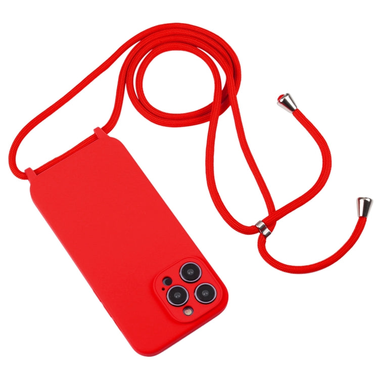 Crossbody Lanyard Liquid Silicone Case, For iPhone 14 Pro Max