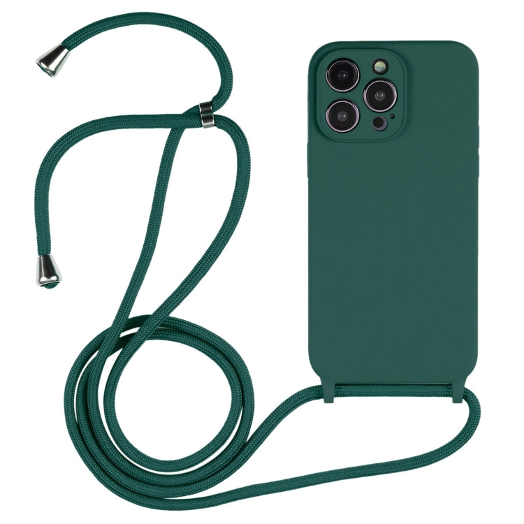 Crossbody Lanyard Liquid Silicone Case, For iPhone 14 Pro Max