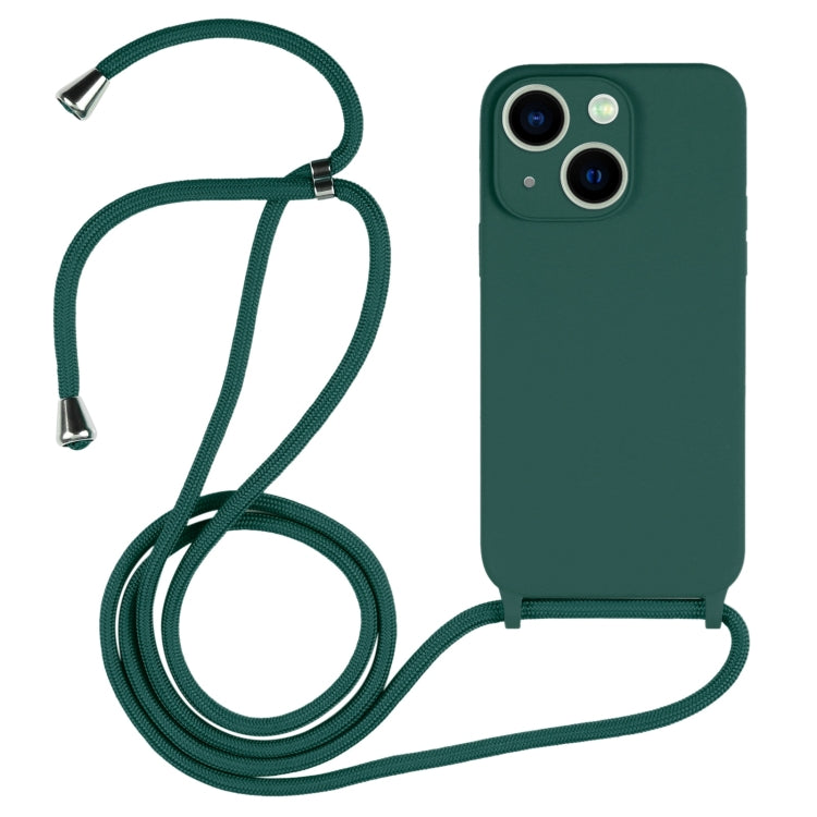 Crossbody Lanyard Liquid Silicone Case, For iPhone 13