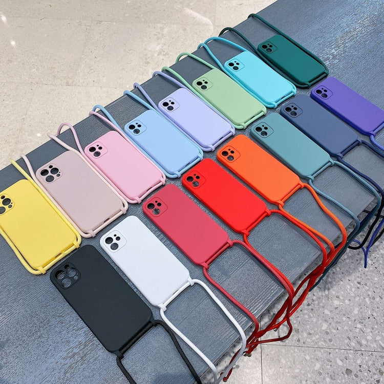 Crossbody Lanyard Liquid Silicone Case, For iPhone 13
