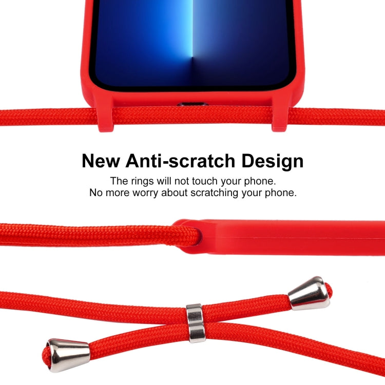 Crossbody Lanyard Liquid Silicone Case, For iPhone 13 Pro