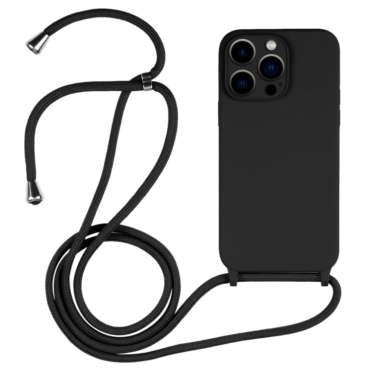 Crossbody Lanyard Liquid Silicone Case, For iPhone 13 Pro