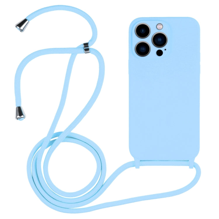 Crossbody Lanyard Liquid Silicone Case, For iPhone 13 Pro