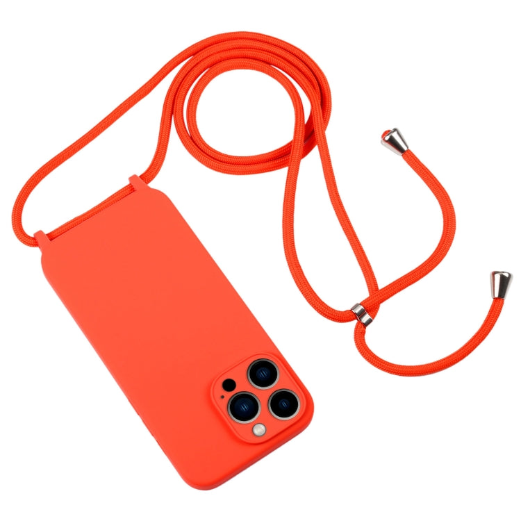 Crossbody Lanyard Liquid Silicone Case, For iPhone 13 Pro Max