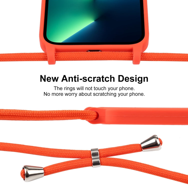 Crossbody Lanyard Liquid Silicone Case, For iPhone 13 Pro Max