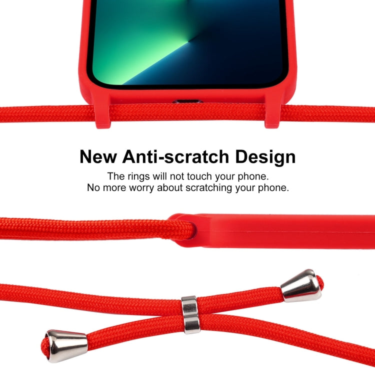 Crossbody Lanyard Liquid Silicone Case, For iPhone 13 Pro Max