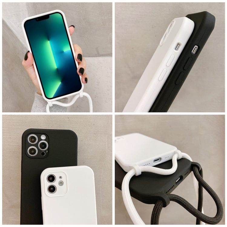 Crossbody Lanyard Liquid Silicone Case, For iPhone 13 Pro Max