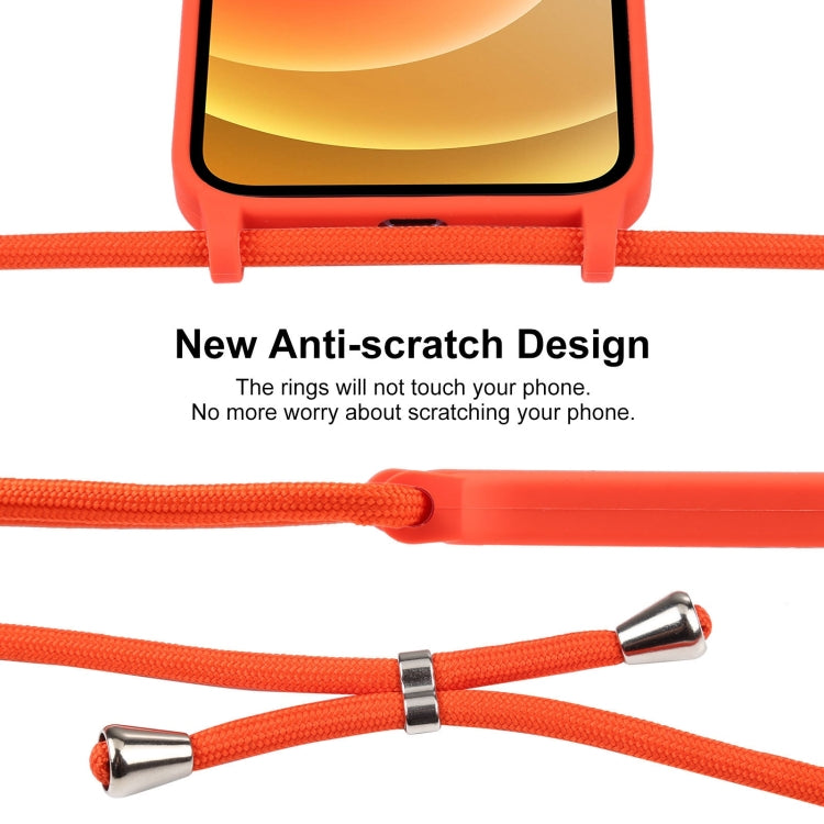Crossbody Lanyard Liquid Silicone Case, For iPhone 12
