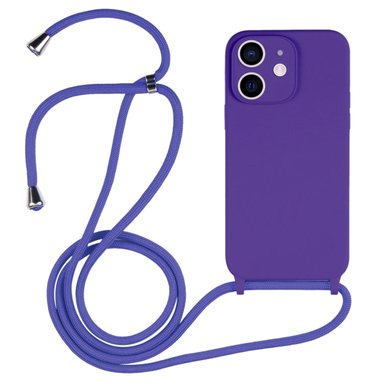 Crossbody Lanyard Liquid Silicone Case, For iPhone 12